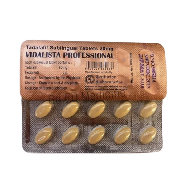 Vidalista Professional 20mg Tadalafil Sublingual Tablet 2