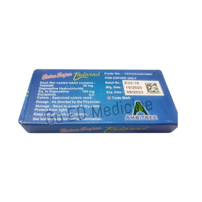 Extra Super Tadarad (Tadalafil & Dapoxetine) Tablet 4