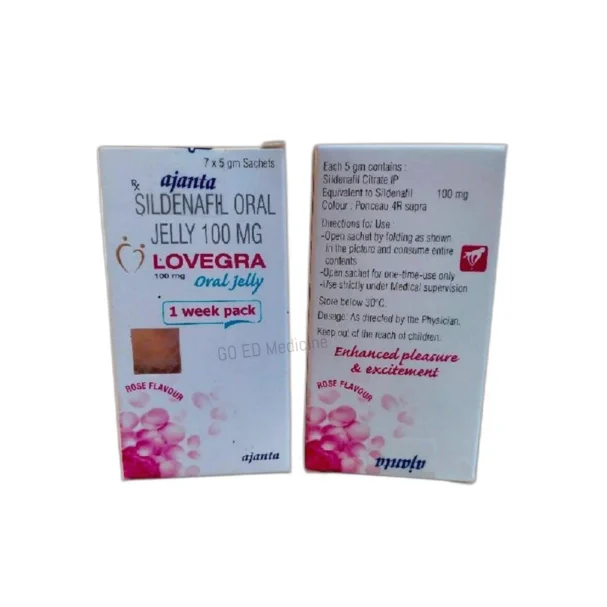 Lovegra 100mg Sildenafil Oral Jelly 3