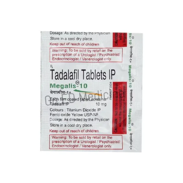 Megalis 10mg Tadalafil Tablet 2