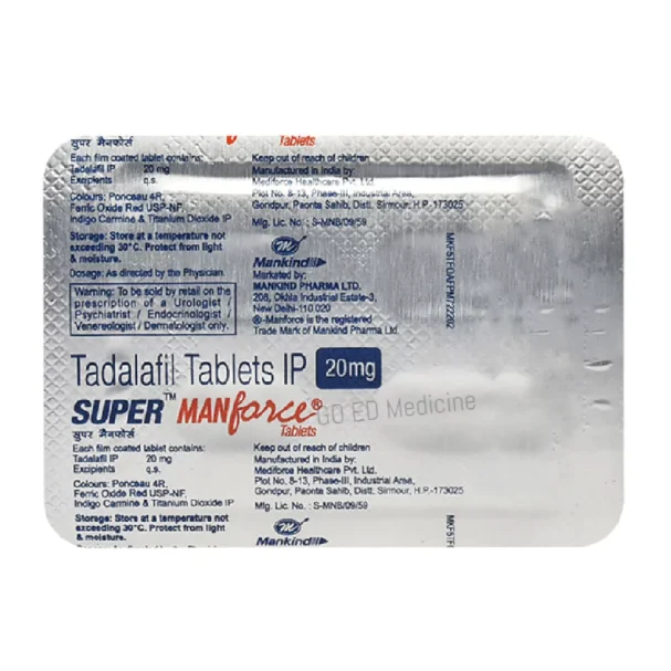 Super Manforce 20mg Tadalafil Tablet 2