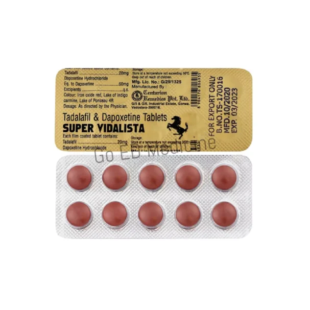 Super Vidalista Tadalafil & Dapoxetine Tablets 2