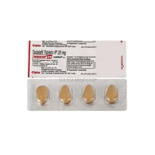 Tadacip 20mg Tadalafil Tablet 2