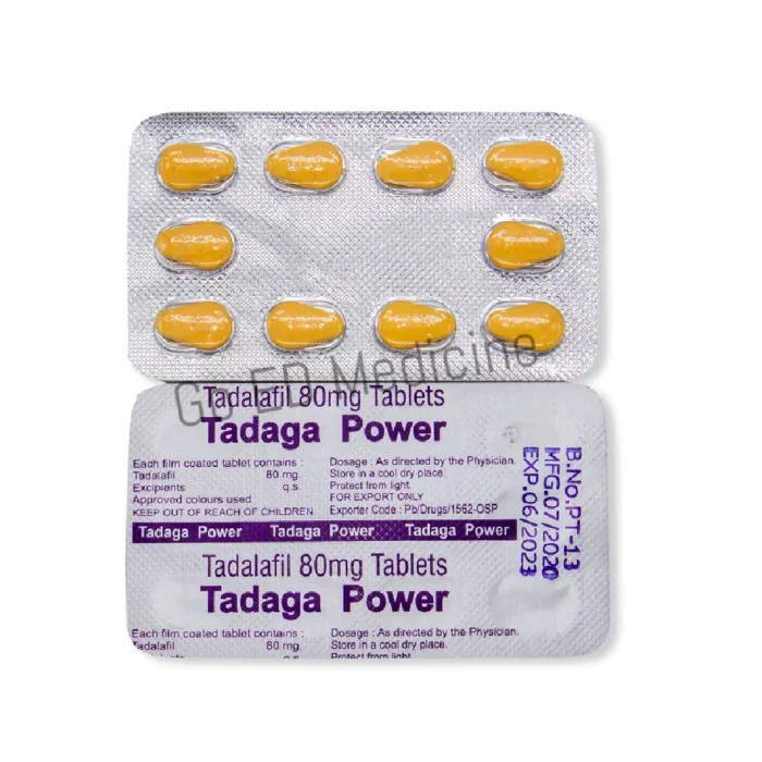 Tadaga Power 80mg Tadalafil Tablet 2