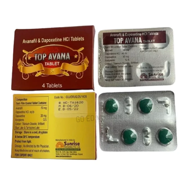 Top Avana 80mg Avanafil & Dapoxetine Tablet 2