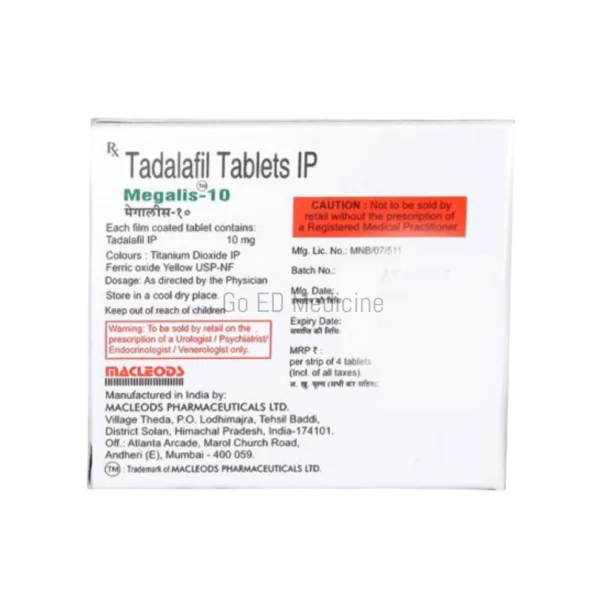 Megalis 10mg Tadalafil Tablets 1