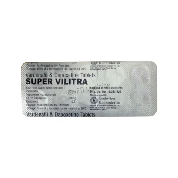 Super Vilitra 80mg Vardenafil & Dapoxetine Tablets 1