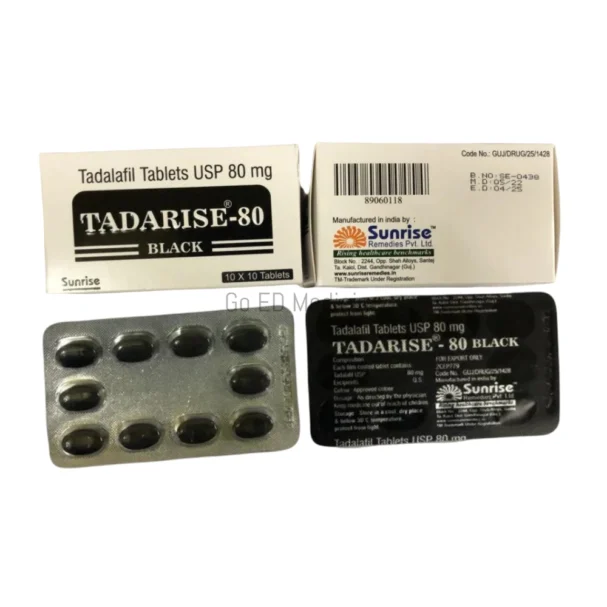 Tadarise Black 80mg Tadalafil Tablets 1