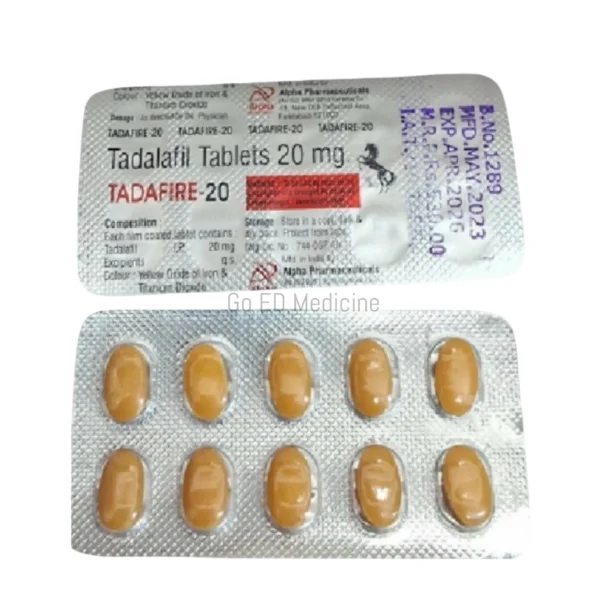 Tadafire 20mg Tadalafil Tablets 3