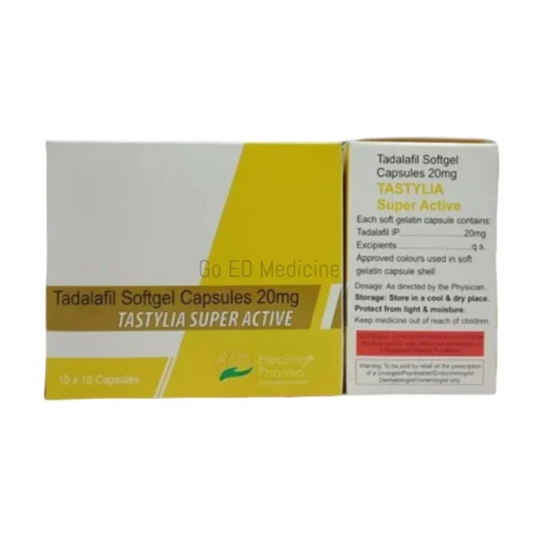 Tastylia Super Active 20mg Tadalafil Softgel Capsules 1