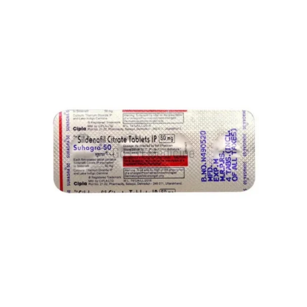 Suhagra 50mg Sildenafil Tablet 1