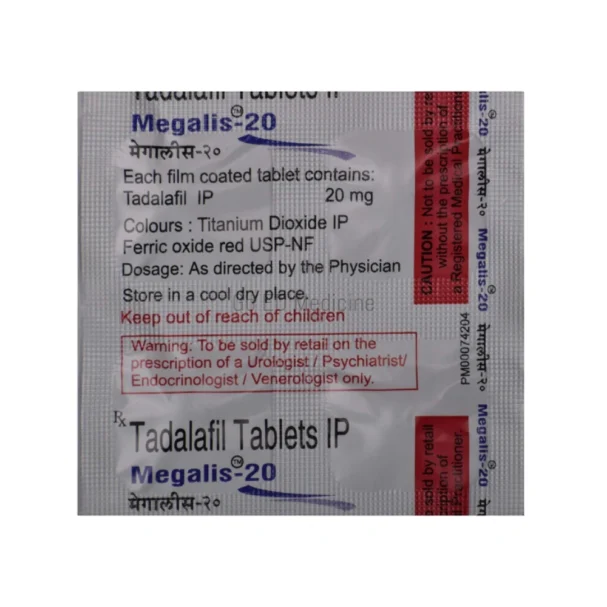 Megalis 20mg Tadalafil Tablet 1