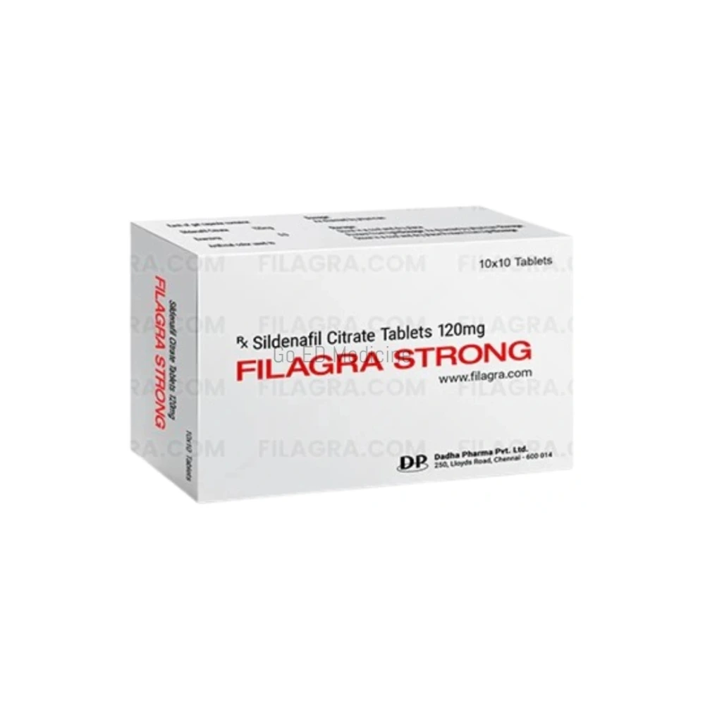 Filagra Strong 120mg Tablets Filagra Strong 120mg Front Box Image